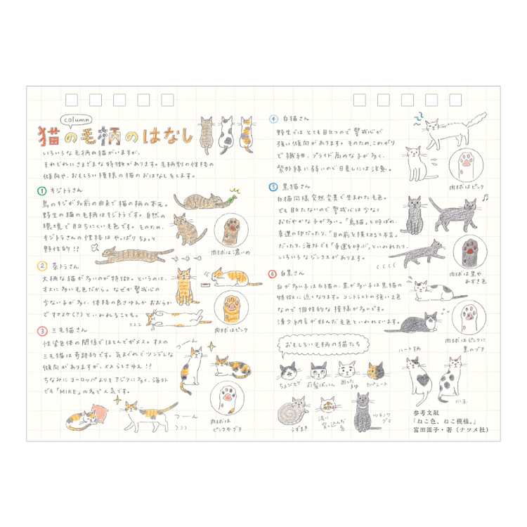 【2027年カレンダー・手帳】卓上リングカレンダー/<M> ネコ柄 ネコ柄 リングカレンダー<M>