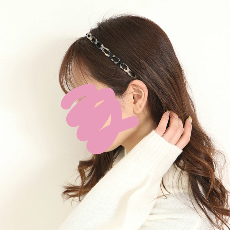 【ALEXANDRE DE PARIS】アレクサンドル ドゥ パリ カチューシャ AHB-1573 N-NOIR N-NOIR 幅 1cm