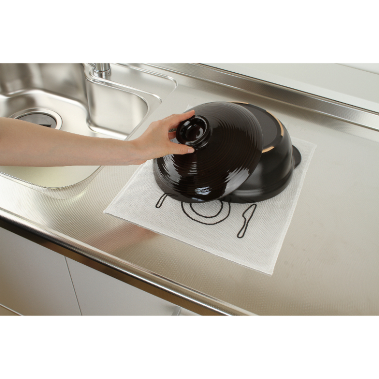 吸水・速乾 水切りマット 40cm ホワイト ホワイト 40cm