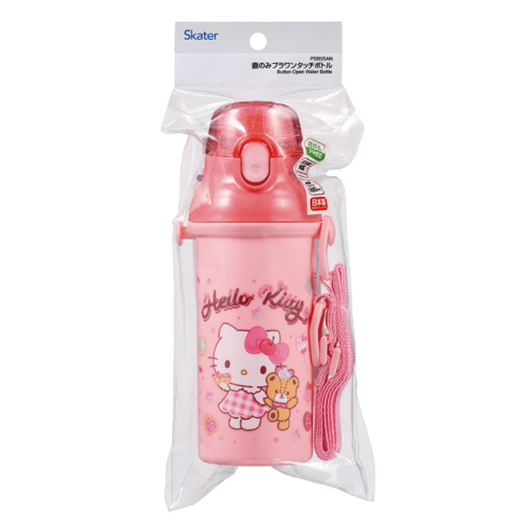 ハローキティ プラ直飲みボトル 480ml ハローキティ ファンシー柄