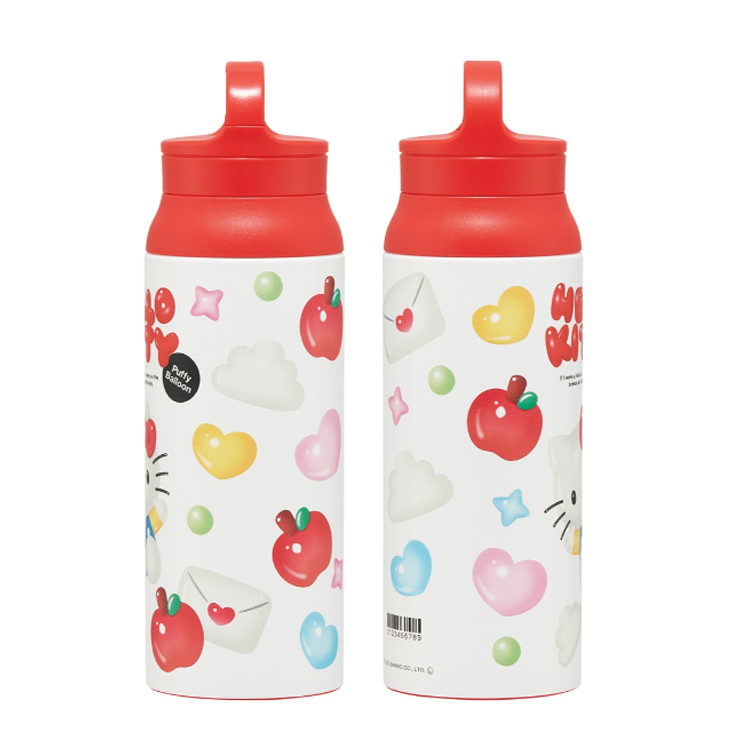 ハローキティ カラビナハンドルステンレスボ ぷっくりバルーン