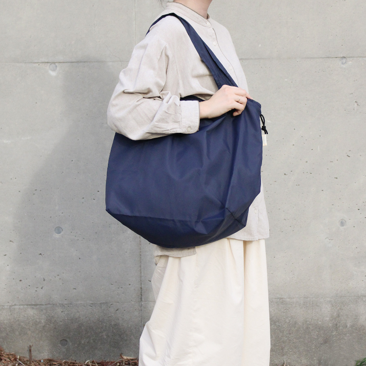 LAURIE ツートーン保冷ショッピングバッグ Saxe×Orange Saxe×Orange