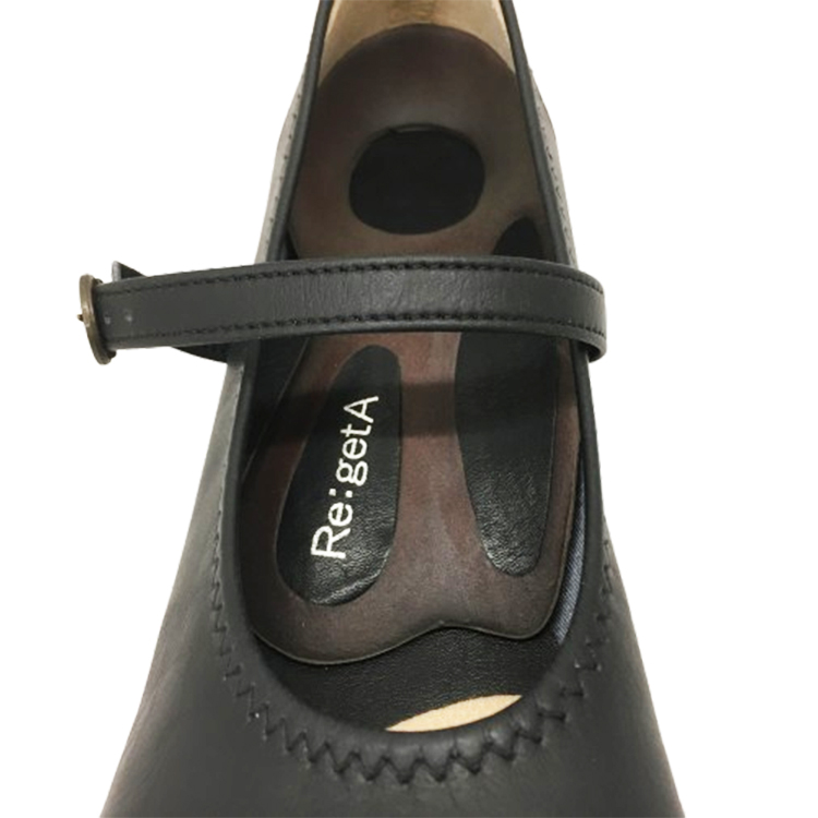 【Re:getA】リゲッタ ローヒールストラップパンプス ブラック S (22-22.5cm) ブラック S(22-22.5cm)
