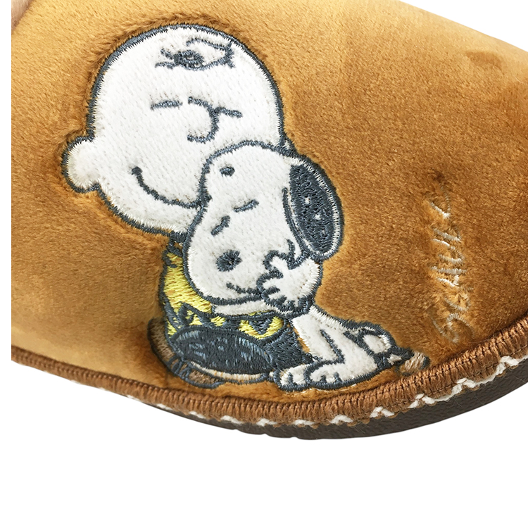PEANUTSスヌーピー レディース ファー サンダル PN8474/Mブラウン ブラウン M