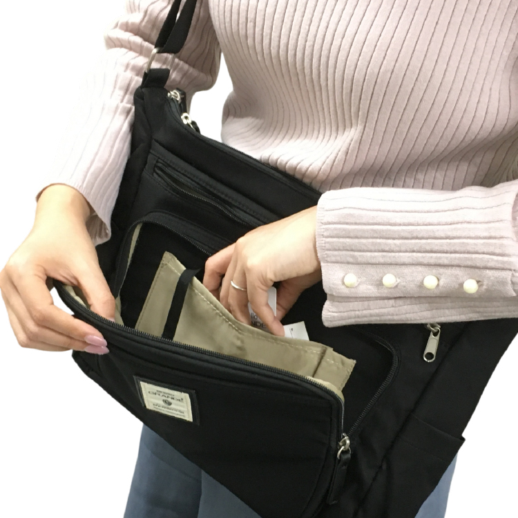 【anello】アネロ GRANDE CINNAMON ショルダーバッグ ブルーグレー ブルーグレー ショルダーバッグ