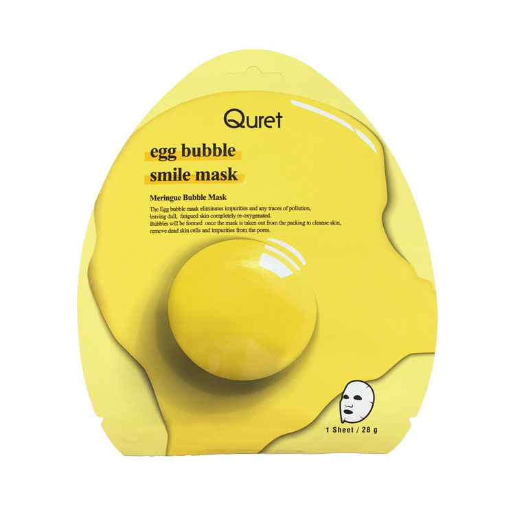 Quret エッグバブル スマイルマスク 1枚: ビジター表示商品