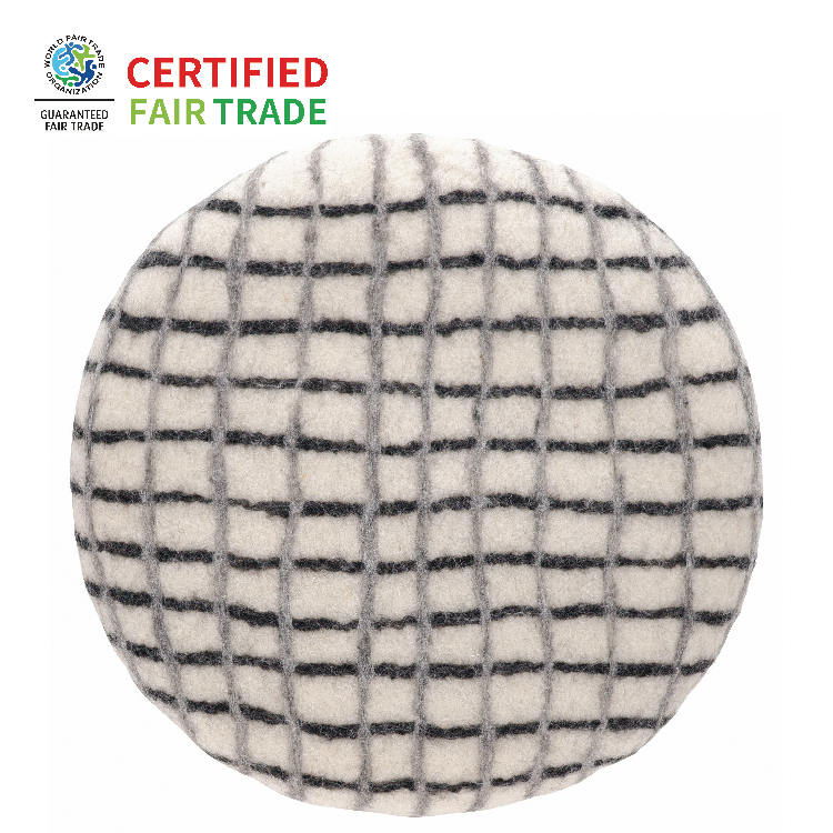 チェアシート チェック ブラック×グレー チェック ブラック×グレー