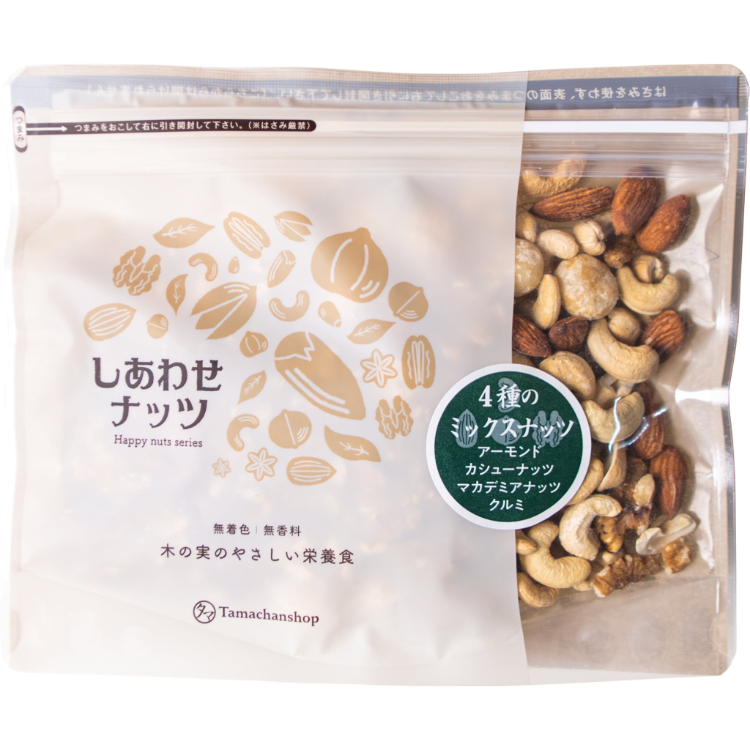よっつのしあわせミックスナッツ 250g
