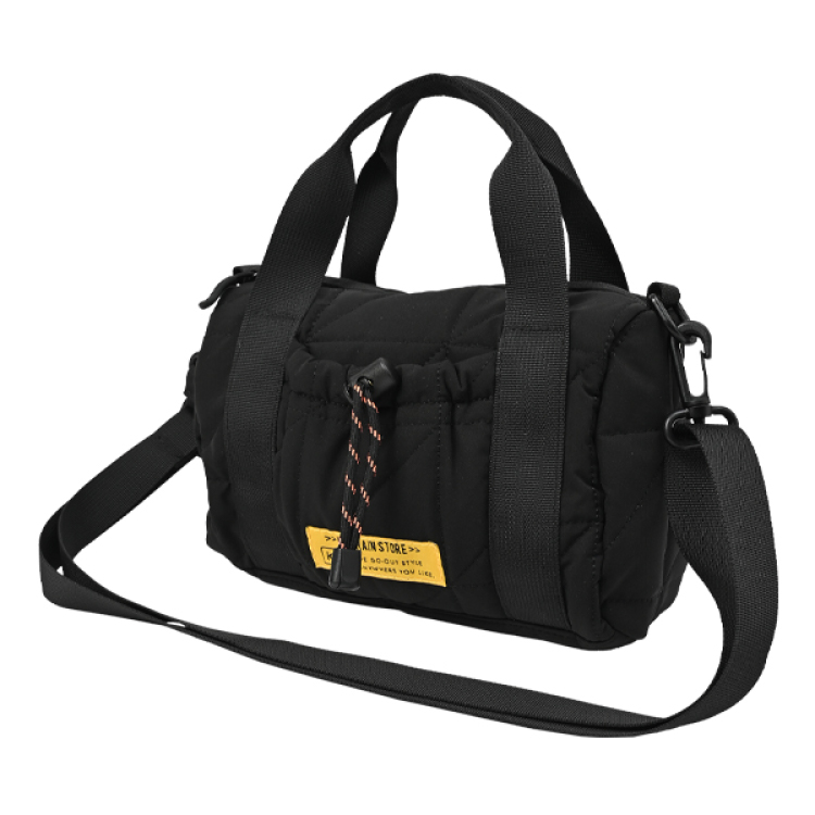 【KiU】スクエアパデッドミニボストンバッグ ブラック ブラック