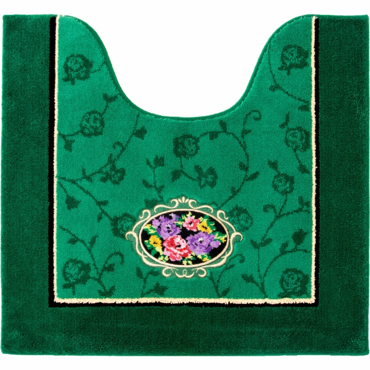 シェニールロゼ トイレマット 約60cm×63cm グリーン グリーン トイレマット 約60cm×63cm