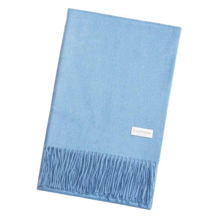カシミヤ無地ストール ブルー 71/ブルー ストール
