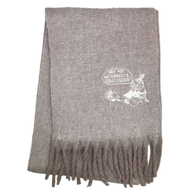 ムーミン ふわもこマフラー 太フリンジ モカ 24/モカ