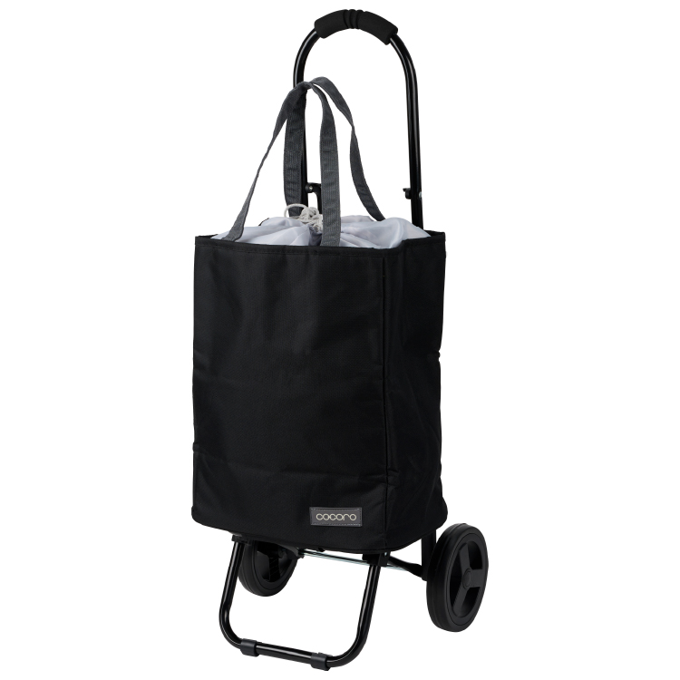 【cocoro】ココロ ショッピングカート トートタイプ 無地 BLACK BLACK