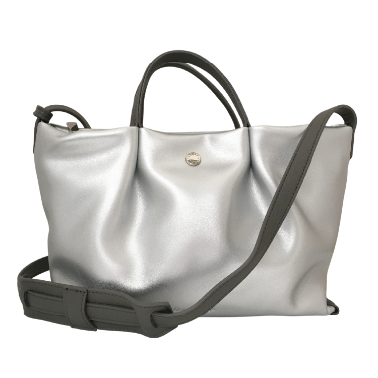 【Legato Largo】肩楽 合皮 ミニショルダー シルバー シルバー ミニショルダー