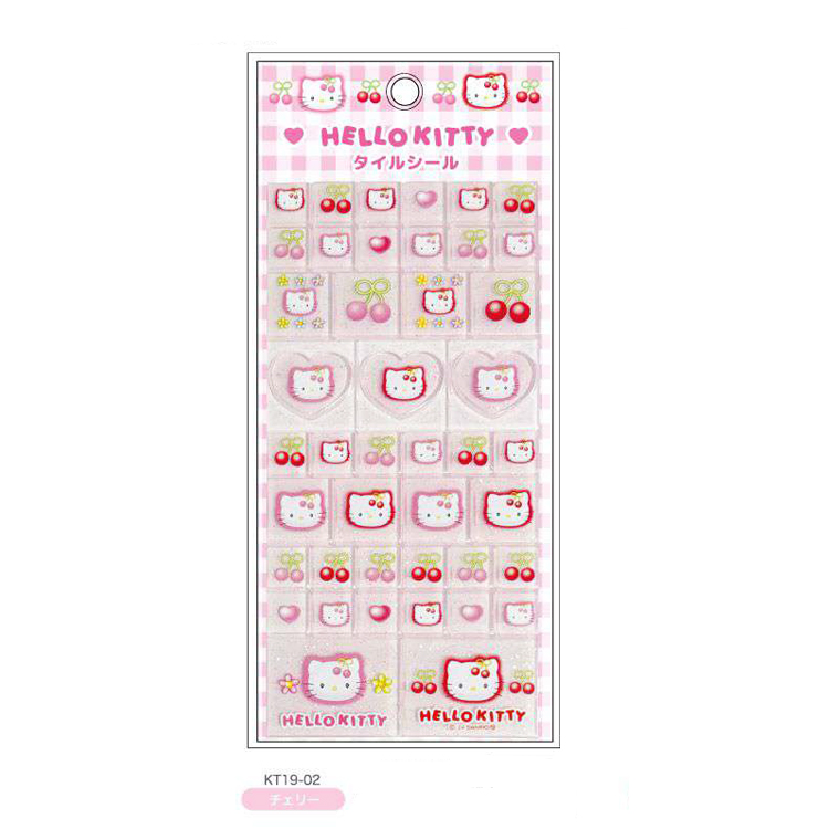 ハローキティ 90s タイルシール チェリー(3月下旬入荷予定) チェリー
