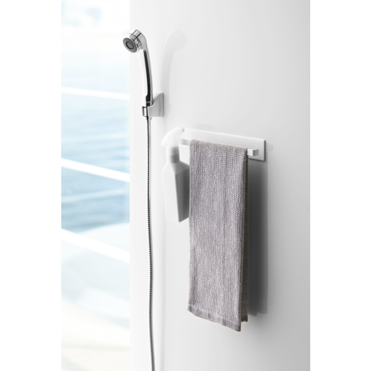 山崎実業 MIST マグネットバスルームタオルハンガー ホワイト