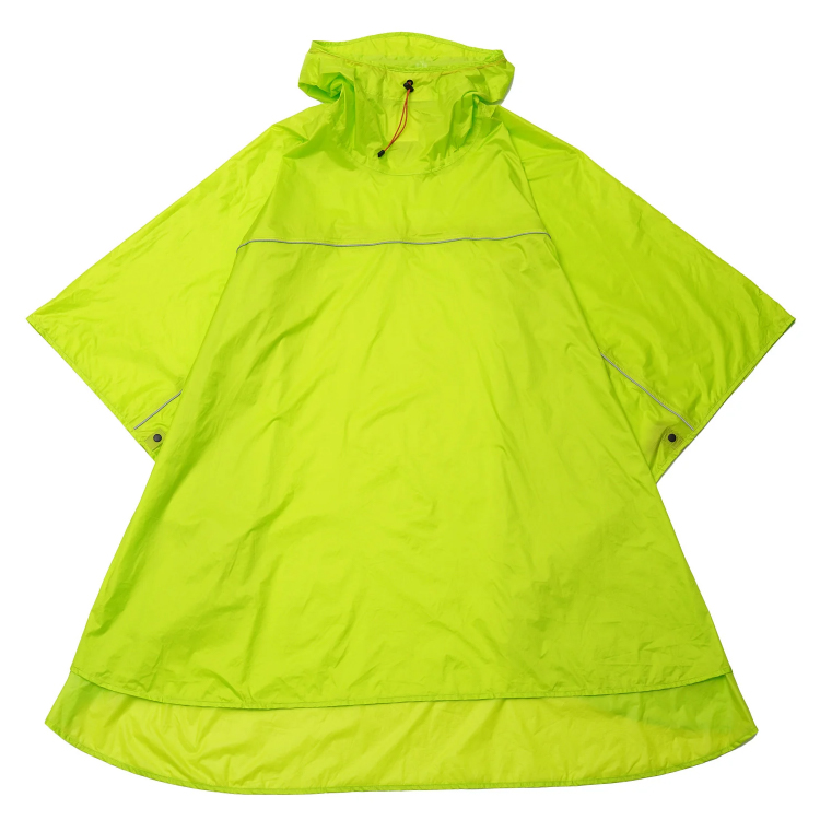 【KiU】ライトウェイト コンパクトポンチョ ネオンイエロー ネオンイエロー