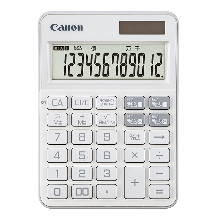 Canon(キヤノン)カラフル電卓 ミニ卓上 パールホワイト パールホワイト