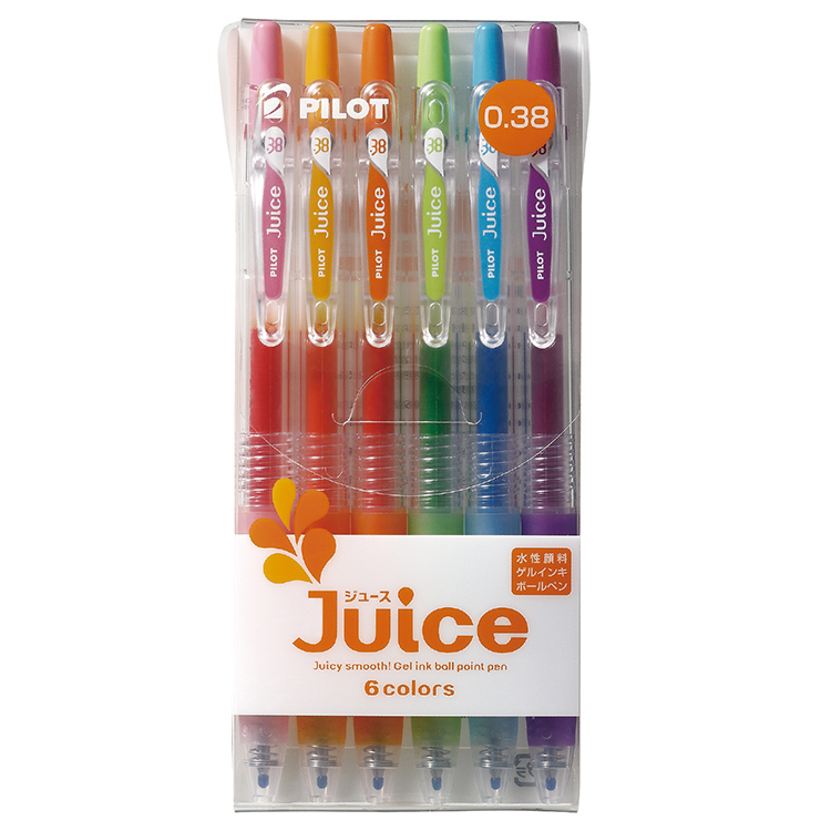 パイロット Juice ゲルインキボールペン 0.38mm 6色セット 6色セット 0.38mm