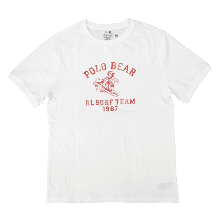【POLO RALPH LAUREN/ポロラルフローレン】サーフィンベアープリントTシャツ ホワイト XL ホワイト XL