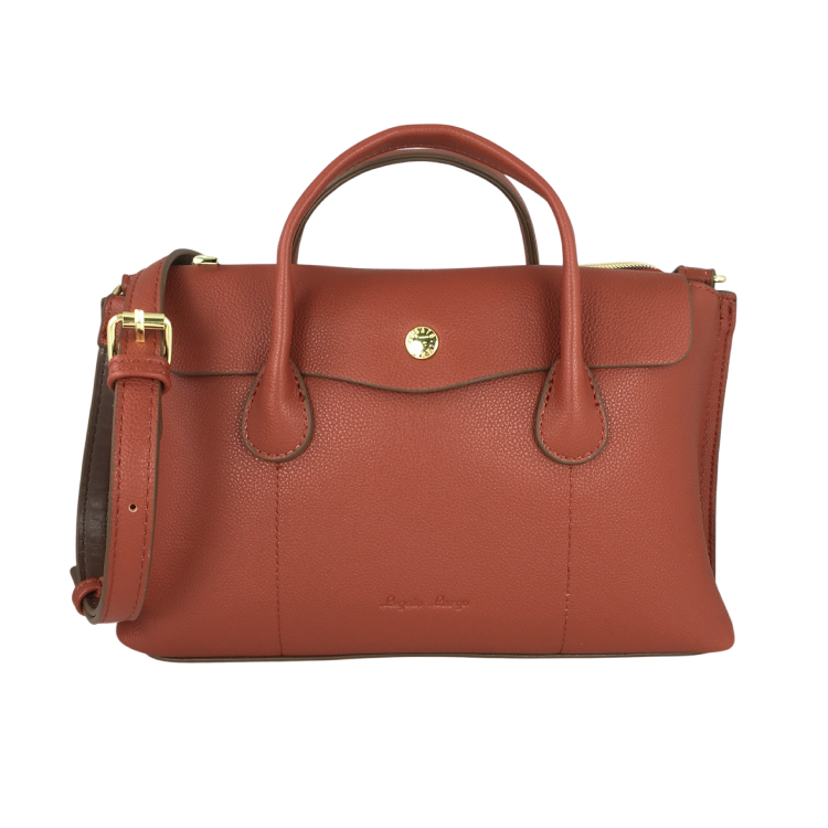 【Legato Largo】かるいかばんDuo ハンドル付き ミニショルダーバッグ レッドブラウン レッドブラウン ハンドル付き ミニショルダーバッグ