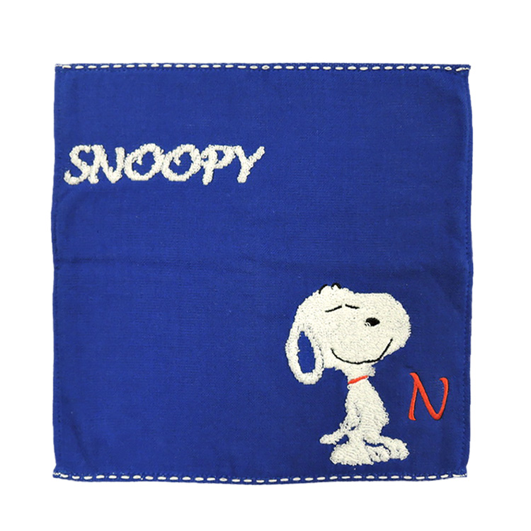 Snoopy スヌーピー M T イニシャルミニタオル N ビジター表示商品 ファンビ寺内ネットストア