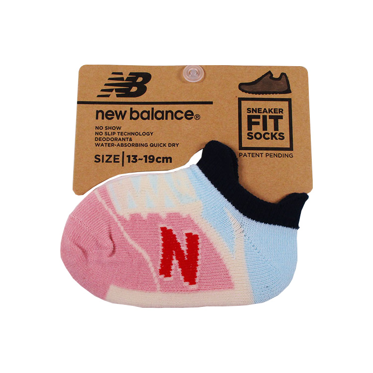 New Balance キッズスニーカーフィットソックスnbt03 ｶﾗｰ 10 ﾋﾟﾝｸ ピンク ビジター表示商品 ファンビ寺内ネットストア
