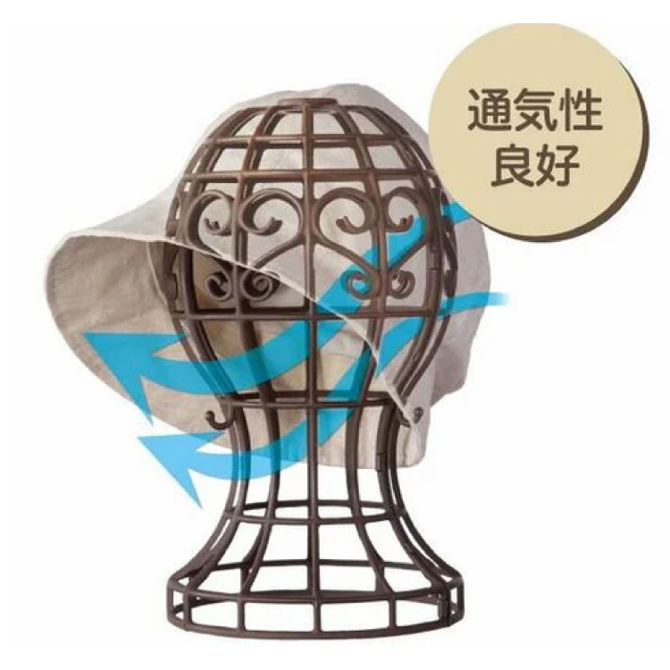 かんたん便利な帽子スタンド ブラウン