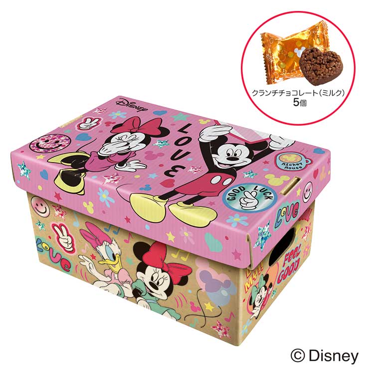 23年バレンタイン キャラクター ディズニーキャラクター クランチチョコbox ミッキー ミニー デイジー ピンク ミッキー ミニー デイジー ピンク ビジター表示商品 ファンビ寺内ネットストア