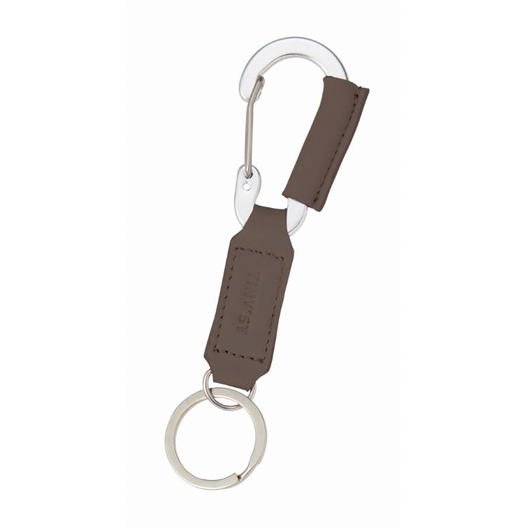 タイニスト カラビナ付キーホルダー ダークブラウン ダークブラウン