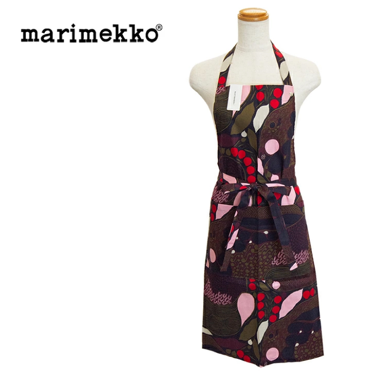 【marimekko】マリメッコ　エプロン　Pieni Rusakko