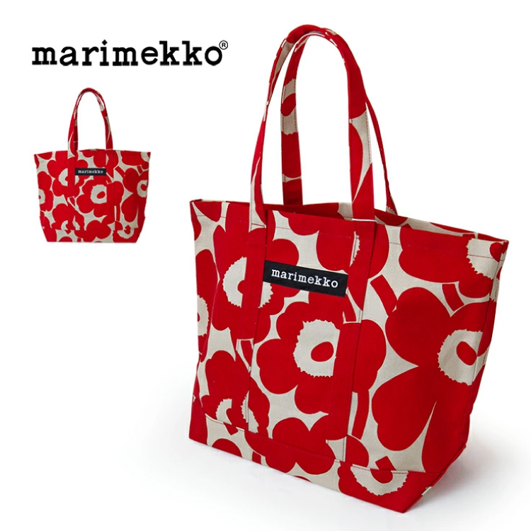 【marimekko】マリメッコ　トートバッグ　Peruskassi Pieni Unikko