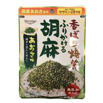 無添加　ふりかける胡麻香ばし焙煎　あおさ味