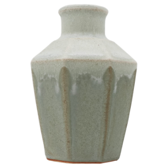 波佐見焼 八面一輪挿し グレーマット