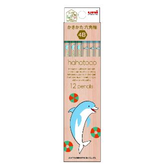 uni hahatoko鉛筆4B 木軸イルカ