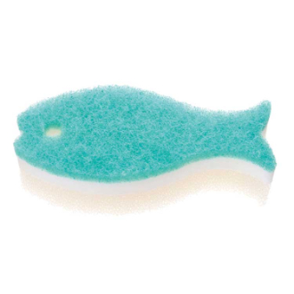 【MARNA】マーナ　おさかなスポンジ　ライトグリーン