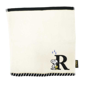 【SNOOPY】スヌーピー　ふわふわイニシャルR