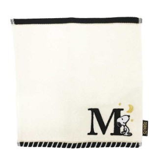 【SNOOPY】スヌーピー　ふわふわイニシャルM