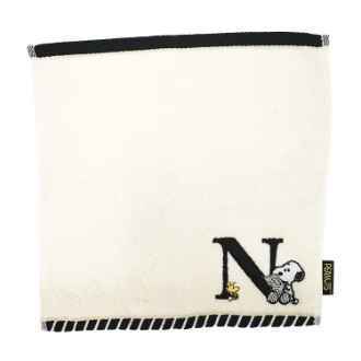 【SNOOPY】スヌーピー　ふわふわイニシャルN