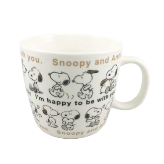 【SNOOPY】スヌーピー　ほっこりマグ L（ベージュ）