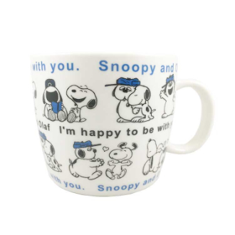 【SNOOPY】スヌーピー　ほっこりマグ L（ブルー）
