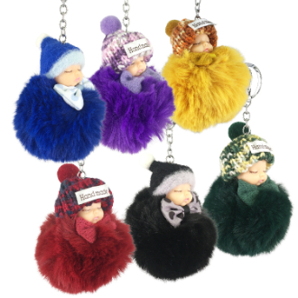 [クイックセット]ふわふわボンボン赤ちゃんチャーム　６ケ入り　Bアソート