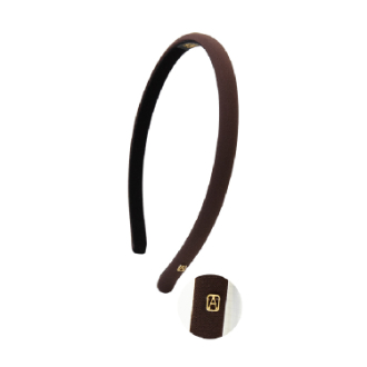 【ALEXANDRE DE PARIS】アレクサンドル ドゥ パリ　サテン カチューシャ　THB-20148-10/10mm幅 H-1850-3（ブラウン）