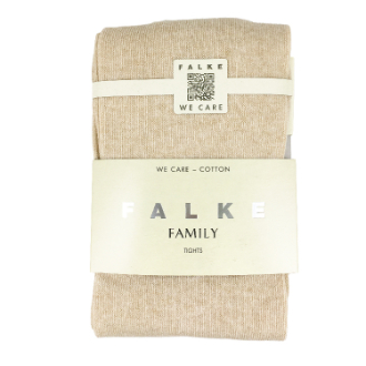 【FALKE】ファルケ　ファミリーコットン混タイツ　アイボリー　42-44