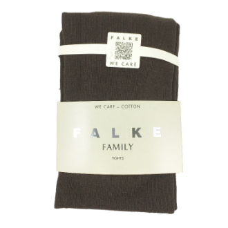 【FALKE】ファルケ　ファミリーコットン混タイツ　ダークブラウン　44-46