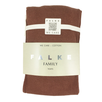 【FALKE】ファルケ　ファミリーコットン混タイツ　ブラウン　44-46