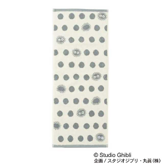 となりのトトロ 水玉クロスケ フェイスタオル