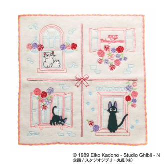 魔女の宅急便 窓辺でのんびり ミニタオル