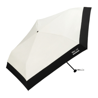 【WPC】IZA　軽量・スリム 紳士 日傘 折りたたみ傘 晴雨兼用　オフ×ブラック