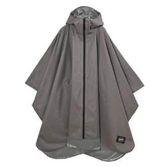 【KiU】キウレインポンチョ 2ND ライトグレー